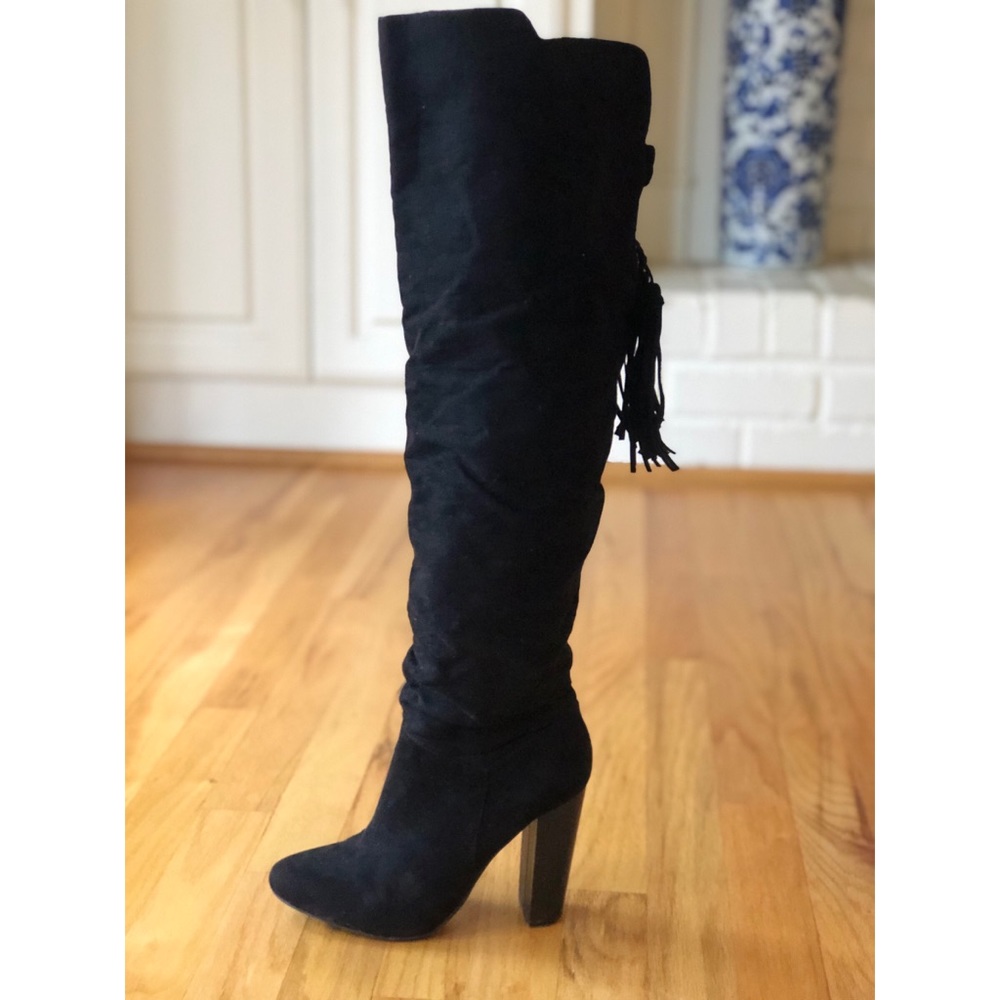 ✖️Black Over the Knee Suede Boots